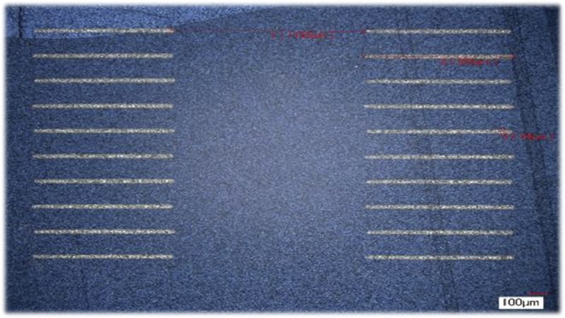 Multi-crystalline silicon solar cell scribed with Spectra-Physics laser for PERC processing