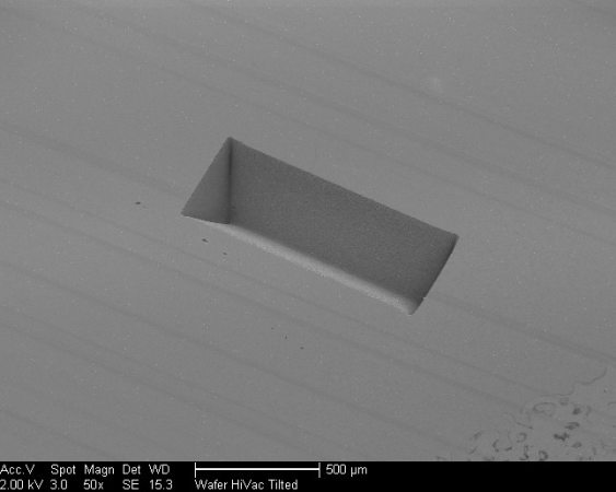 Borosilicate glass pulse structured with a Spirit laser